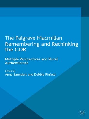 cover image of Remembering and Rethinking the GDR